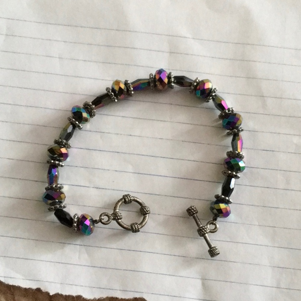 Iridescent Beaded Bracelet